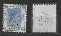 HONG KONG PERFINS - 30c Stamp With Vague Perfin. Probably HS / BC - Autres & Non Classés