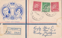 George VI & Queen Mary - First Day Cover 10 May 1937 - Sent By Registered Mail To Ruislip England - Storia Postale