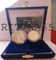 ITALIA DITTICO IN ARGENTO 1991 FLORA E FAUNA PROOF - Set Fior Di Conio