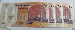 Egypt 2022 , 4 Consecutive Notes Of (D1) 5 Pounds - Egitto