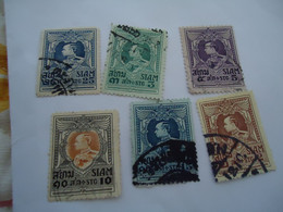 SIAM THAILAND USED 6 STAMPS KINGS - Siam