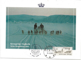 Greenland  2000 Crown Prince Frederik - Sirius Expedition 2000   Mi 95   Special Card Special Cancellation - Covers & Documents