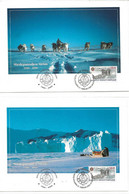 Greenland  2000 50th Anniversary Of "Sirius" Sled Patrol.  Mi 346   2 X Special Card Special Cancellation - Covers & Documents