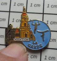 910e Pin's Pins / Beau Et Rare / SPORTS / CLUB GYMNASTIQUE MUSIQUE MENTON LA GARDE - Gymnastics