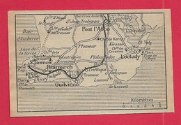 CARTE PLAN 1931 - St GUÉNOLÉ - PENMARCH - GUILVINEC - LOCTUDY - LESCONIL - PONT L'ABBÉ - Topographical Maps