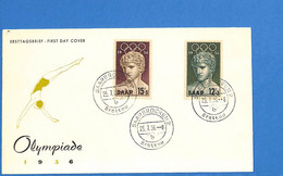 Saar 1956 Lettre FDC De Saarbrücken (G9276) - FDC