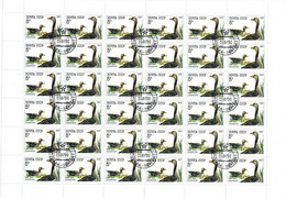 USSR 1990 Mi 6102 BIRDS GREYLAG GEESE FULL SHEET - Oies