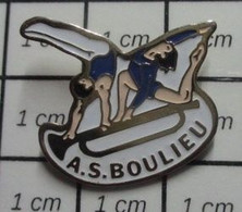 910e  Pin's Pins / Beau Et Rare / SPORTS / CLUB GYMNASTIQUE ET TROMPETTE AS BOULIEU Ardèche, En Région Auvergne-Rhône-Al - Gymnastique