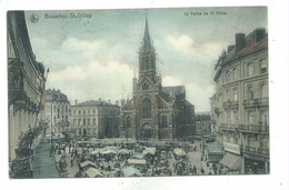 Bruxelles Parvis De  St Gilles ( Carte Colorisée Marché ) - St-Gilles - St-Gillis