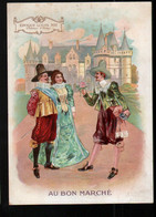 Chromo Au Bon Marché, LP 2, Chateau Costume, Epoque Louis XIII, Chateau D'Azay, Dim 160x116, Dos : BM - Au Bon Marché