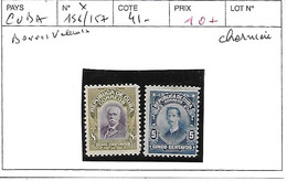 CUBA N° 156/157 * CHARNIERE BONNES VALEURS - Nuevos