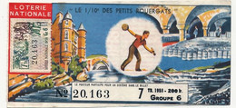 FRANCE - Loterie Nationale - 1/10ème - Le 1/10eme Des Petits Rouergats - 7eme Tranche 1958 - Loterijbiljetten