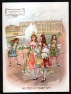 Chromo Au Bon Marché, LP 2, Chateau Costume, Epoque Louis XIV, Palais De Versailles, Dim 160x116, Dos : 21 Septembre - Au Bon Marché