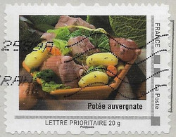 Timbre Collector Sur Coupon, La Potée Auvergnate, Gastronomie Française - Collectors