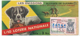 FRANCE - Loterie Nationale - 1/10ème - Blessés De Guerre - 40eme Tranche - 1964 - Lottery Tickets