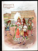 Chromo Au Bon Marché, LP 2, Chateau Costume, Epoque Louis XIV, Palais De Versailles, Dim 160x116, Dos : 5 Octobre - Au Bon Marché