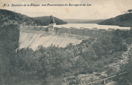 SOUVENIR DE LA GILEPPE  VUE PANORAMIQUE DU BARRAGE ET DU LAC          2 SCANS - Gileppe (Barrage)