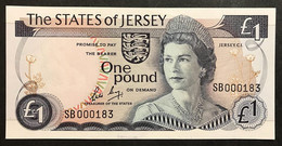 Jersey 1 Pound Signature 3  Fds Numeri Bassi Serie SB000183 Queen Elisabeth IIa LOTTO 2025 - Jersey