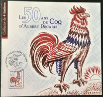 Collector 50 Ans Du Coq Decaris Avec Les 4 Timbres Prioritaires NEUFS - Collectors