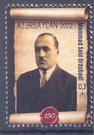 2022. Azerbaijan, Mammad S. Ordubadi, Writer, 1v, Mint/** - Azerbaïjan