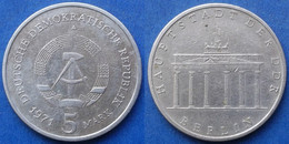 DDR · GDR - 5 Mark 1971 A "Brandenburg Gate" KM# 29 German Democratic Republic (1948-1990) - Edelweiss Coins - 5 Marchi