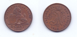 Belgium 2 Centimes 1912 (legend In French) - 2 Cent