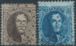 Belgium - Belgique,Belgio,1863 -1865 King Leopold I - 10C - 20C ,Obliterated,Perf: 12½ - 1849-1865 Medaillen (Sonstige)