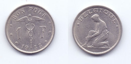 Belgium 1 Franc 1933 (legend In French) - 1 Frank