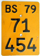 Velonummer Mofanummer Basel-Stadt BS 79 - Placas De Matriculación