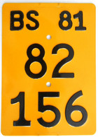 Velonummer Mofanummer Basel-Stadt BS 81 - Plaques D'immatriculation