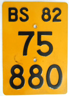 Velonummer Mofanummer Basel-Stadt BS 82 - Number Plates
