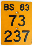 Velonummer Mofanummer Basel-Stadt BS 83 - Placas De Matriculación