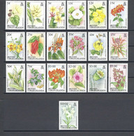 British Virgin Islands 1991 FLOWERS 19v Complete Set (Sg# 765/83) Mint Cat £75 - Iles Vièrges Britanniques