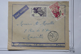 BE15 SENEGAL AOF  BELLE LETTRE  1945  PAR AVION DAKAR  A  MARSEILLE FRANCE +++ +AFFRANCH. INTERESSANT - Cartas & Documentos