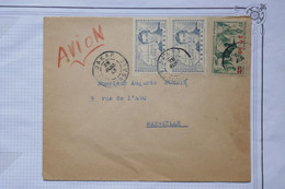 BE15 SENEGAL AOF  BELLE LETTRE  1945  PAR AVION DAKAR  A  MARSEILLE FRANCE +++SURCHARGE+PAIRE  +AFFRANCH. INTERESSANT - Covers & Documents