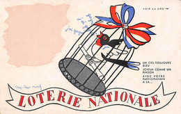 Thème Publicité  . Loterie Nationale.   Carte Baromètre. Oiseau En Cage       (voir Scan) - Advertising