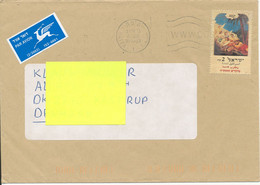 Israel Cover Sent Air Mail To Denmark 31-3-2003 Single Franked - Covers & Documents