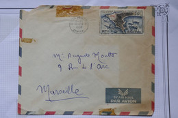 BE15 AOF  SENEGAL  LETTRE   1958  PAR AVION  DAKAR   A  MARSEILLE FRANCE +PA 20F +AFFRANCH. PLAISANT - Lettres & Documents