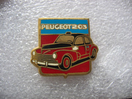 Pin's Peugeot 203 De Couleur Rouge Et Noire - Peugeot