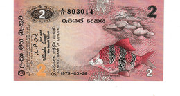 Sri Lanka Ceylon P.83 2 Rupees 1979 Unc - Sri Lanka
