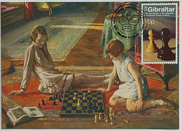 GIBRALTAR (2022). Carte Maximum Card 20th Anniv Of The Gibraltar Int Chess Fesitval - Gibraltar