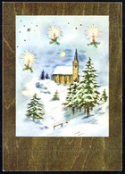 G0180 - Glückwunschkarte Weihnachten - Winterlandschaft Golddruck - Zoecke Lux - Other & Unclassified