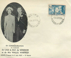 MONTS (37 - INDRE ET LOIRE) - WINDSOR WEEDING DAY  - MARIAGE  De S.A.R. Du DUC DE WINDSOR - O3 JUIN 1937 - TRES BON ETAT - Aviation