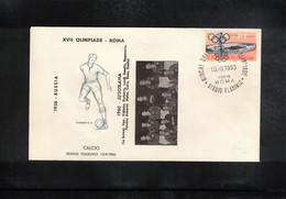 Italy / Italia 1960 Olympic Games Rome - Gold Medal For FOOTBALL Interesting Cover - Cartas