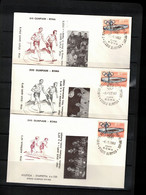 Italy / Italia 1960 Olympic Games Rome - Gold Medals For ATHLETICS Interesting Covers - Atletica