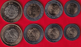 Mexico Set Of 4 Coins: 1 - 10 Pesos 2022 BiMetallic UNC - Mexique