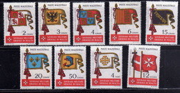 SMOM SOVRANO ORDINE MILITARE DI MALTA 1967 ANTICHE BANDIERE ANCIENT FLAGS SERIE COMPLETA COMPLETE SET MNH - Sovrano Militare Ordine Di Malta