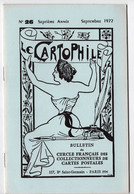 LE CARTOPHILE - Revue Trimestrielle - N° 26 - Septembre 1972 - 8e Olympiade Paris 1924 - Catastrophe Ferroviaire Havre - French