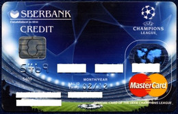SBERBANK SAVINGS BANK RUSSIA MASTERCARD CARD UEFA CHAMPIONS LEAGUE SOCCER EXP. FEBRUARY 2012 - Geldkarten (Ablauf Min. 10 Jahre)