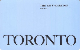 Ritz-Carlton TORONTO - Hotel Room Key Card, Hotelkarte - Hotel Keycards